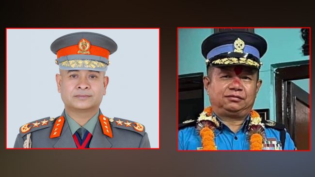 सशस्त्रका महानिरीक्षक र नेपाल प्रहरीका निमित्त महानिरीक्षक अमेरिका प्रस्थान