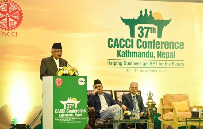 नेपालमा लगानी गर्न अन्तर्राष्ट्रिय उद्योगी-व्यापारीलाई राष्ट्रपतिको आह्वान