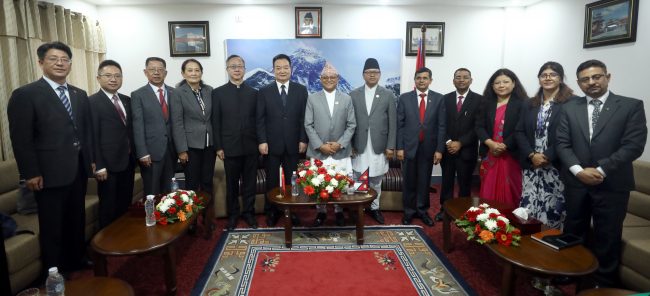 राष्ट्रियसभा अध्यक्षसँग चिनियाँ प्रतिनिधिमण्डलको भेट