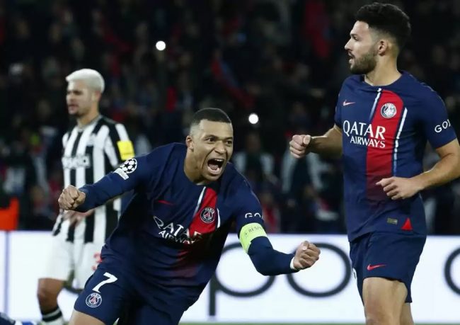 च्याम्पियन्स लिग: न्यूक्यासलसँग हारबाट जोगियो पिएसजी