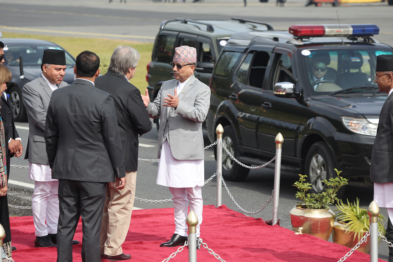 चार दिने औपचारिक भ्रमण सकेर न्युयोर्क फर्किए गुटेरेस