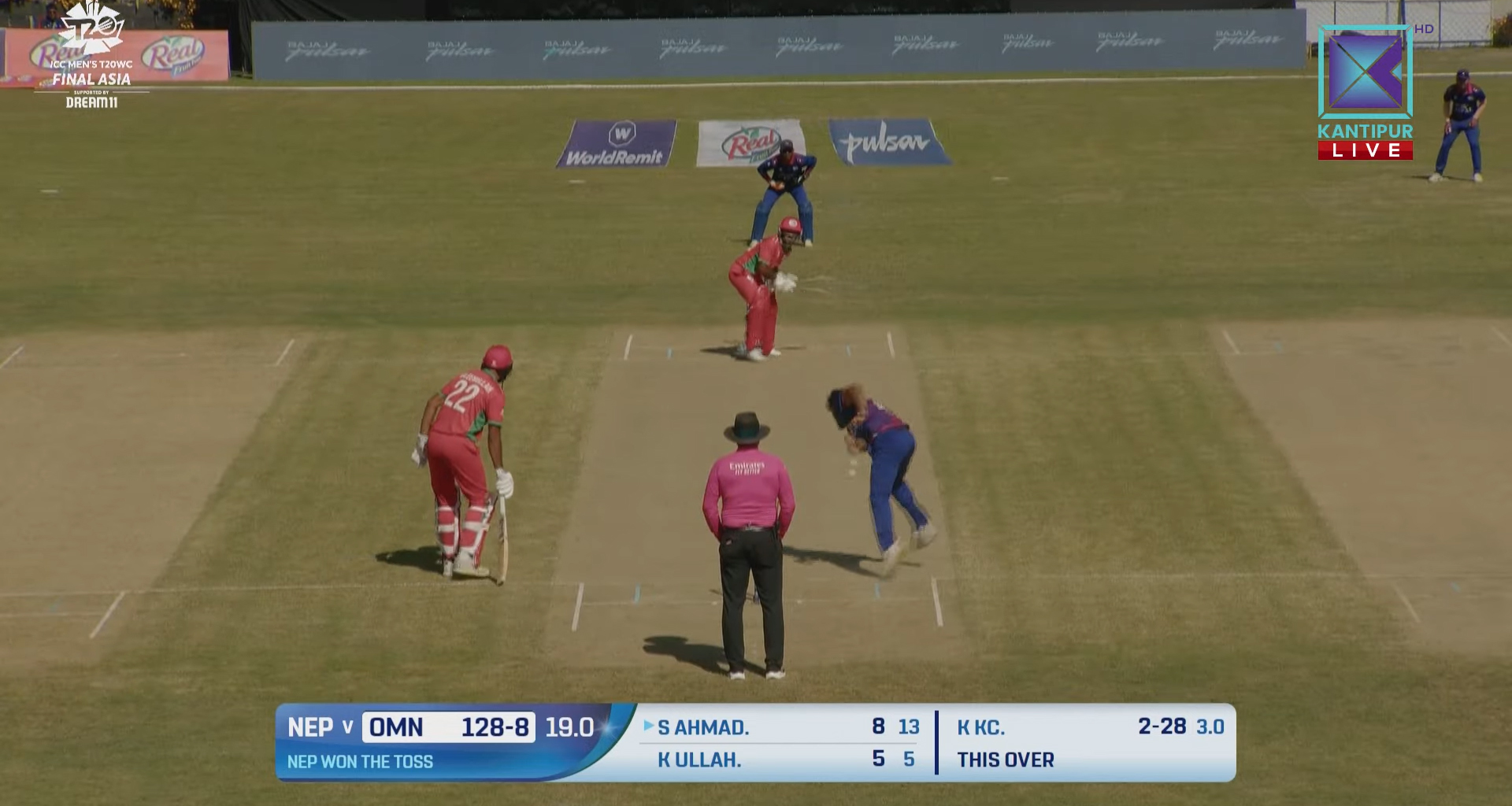 ओमनले नेपाललाई दियो १४६ रनको लक्ष्य