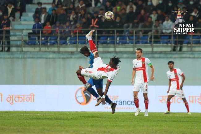 एनएसएल : ललितपुर र पोखरा थन्डर्सबीचको खेल बराबरीमा