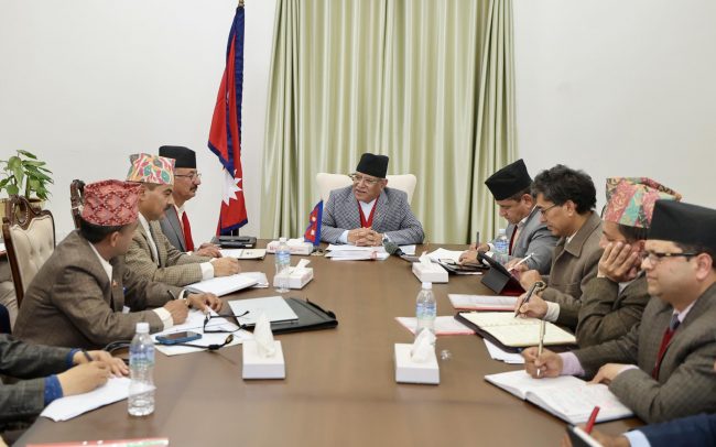 उद्योग मन्त्रालयलाई प्रधानमन्त्रीको निर्देशनः युवालक्षित स्टार्टअप विजनेशलाई प्राथमिकता दिनुस्