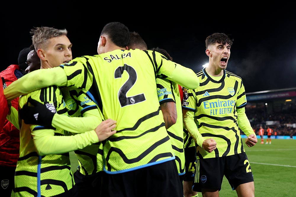 लुटन टाउनमाथि आर्सनलको ४-३ को रोमाञ्चक जित