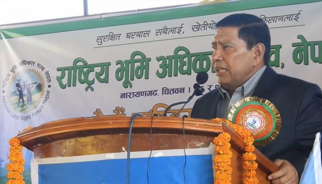 भूमिहिन किसानहरुका समस्या समाधान गर्न सरकार प्रतिबद्ध छ : गृहमन्त्री