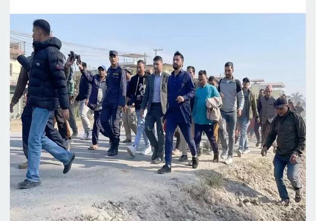 रास्वपाको नारायणगढ–बुटवल दबाब यात्रा