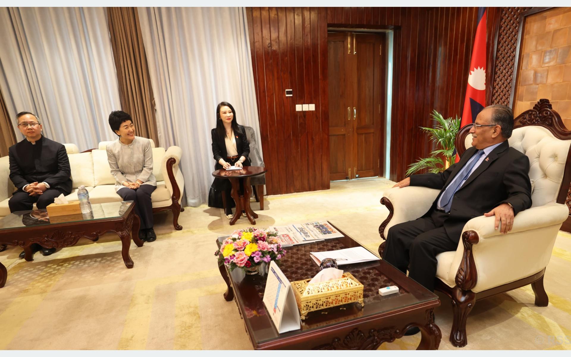 प्रधानमन्त्रीसँग चिनियाँ उपमन्त्री सुन हायानको भेटवार्ता