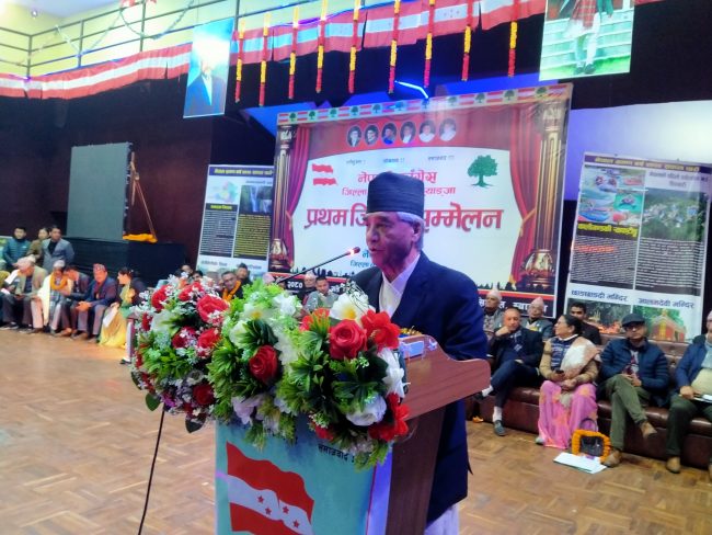 एउटै पार्टीको बहुमत पुग्न गाह्रो भएकाले गठबन्धन गर्नुपर्‍याे : सभापति देउवा