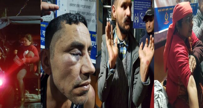 काठमाडौंमा फुटपाथ व्यवसायी र महानगर प्रहरीबीच झडप