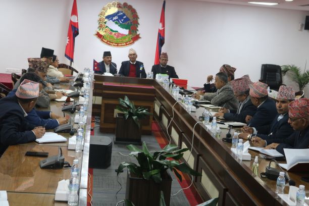 एमालेले मुख्यसचिव र सचिवहरुलाई बुझायो ज्ञापनपत्र