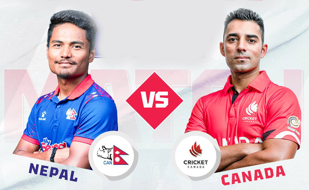 क्यानडाविरुद्ध नेपालले पहिला ब्याटिङ गर्दै