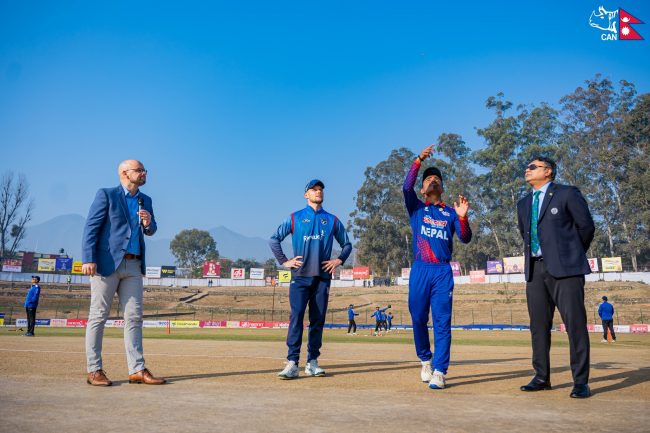 नेपालले पहिला ब्याटिङ गर्दै, टिममा एक परिवर्तन