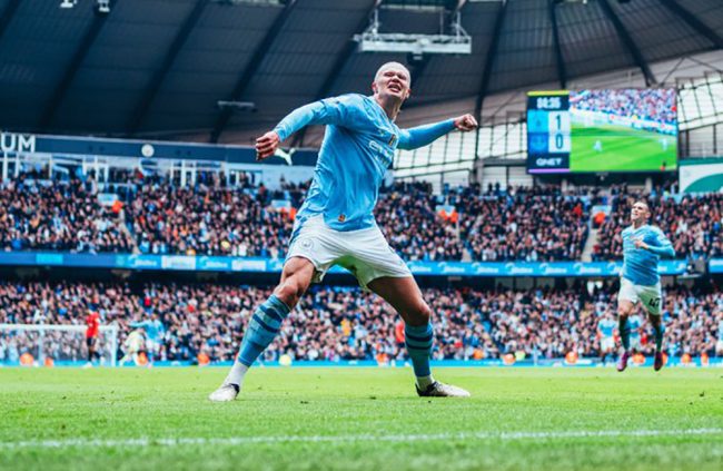 हालाण्डको दुई गोलमा म्यानचेस्टर सिटी विजयी, शिर्ष स्थानमा उक्लियो