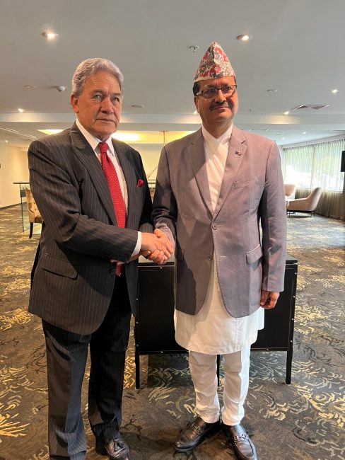 नेपाल-न्युजिल्याण्ड द्विपक्षीय बैठक