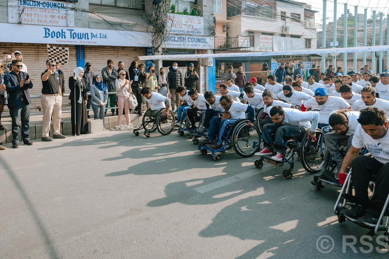 काठमाडौंमा ह्विलचियर दौड प्रतियोगिता सम्पन्न