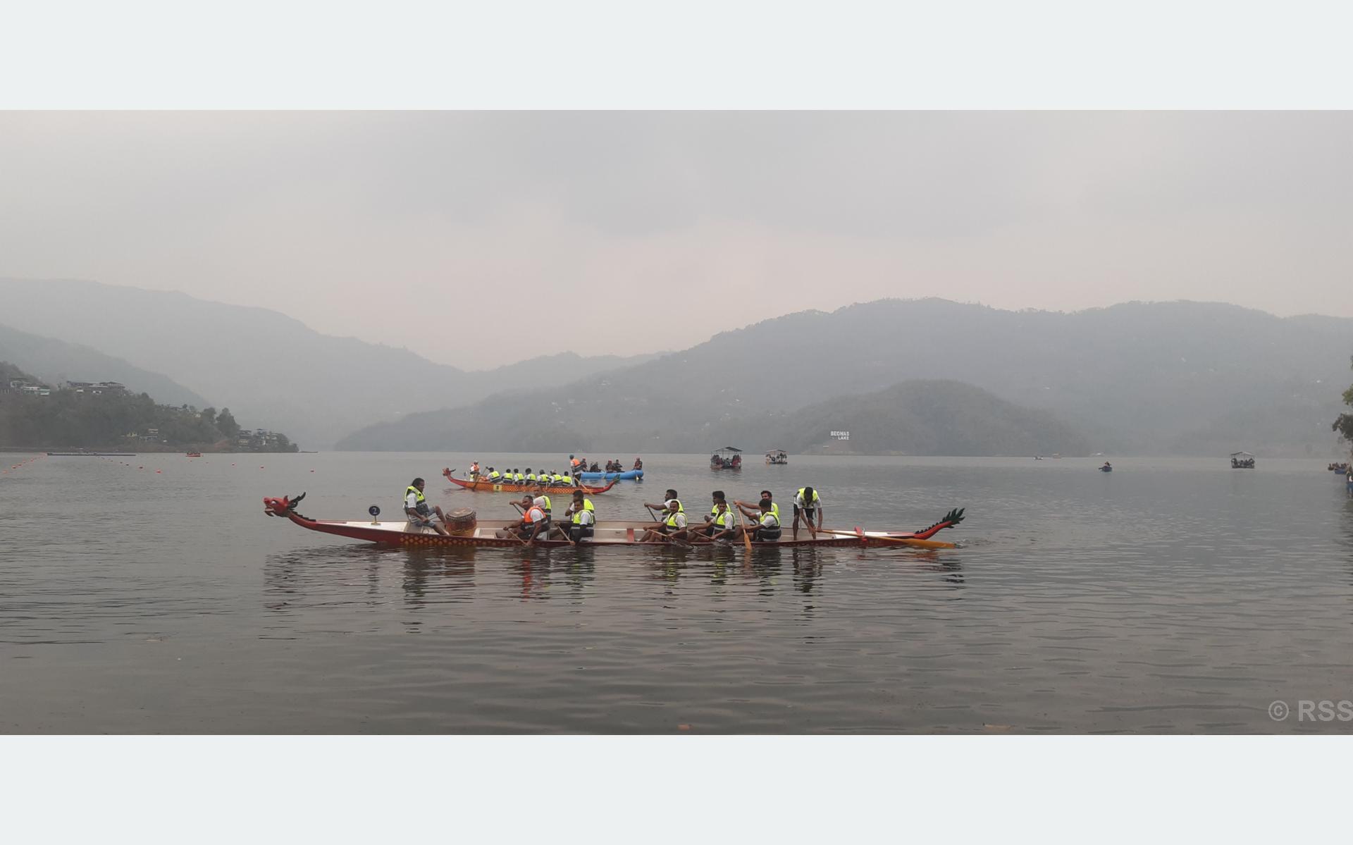 बेगनास तालमा राष्ट्रिय ड्रागन बोट रेस प्रतियोगिता सुरु, १४ वटा समूहको सहभागिता