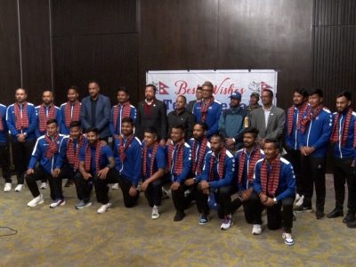 भारतमा अभ्यास खेल्न जाने नेपाली राष्ट्रिय क्रिकेट टीमको विदाइ