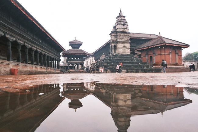 झरीमा खुलेको भक्तपुर दरवार स्क्वायर  क्षेत्र (तस्वीर)