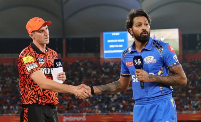 सनराइजर्स र मुम्बईबीचको हाइ भोल्टेज खेल: ५२३ रन, ३८ छक्का