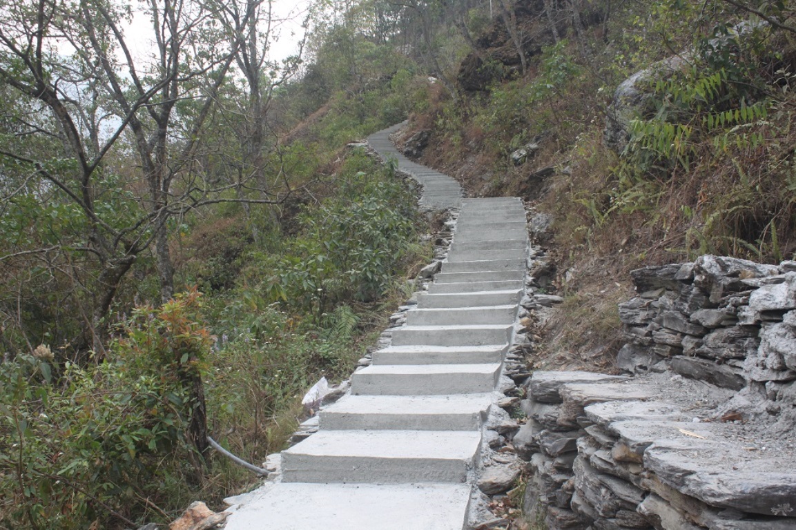 बागलुङमा एक वर्षमा १२ हजार मिटरभन्दा बढी पदमार्ग निर्माण