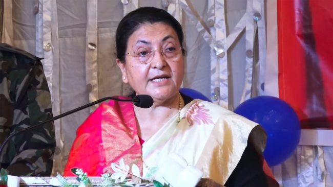 महिला अधिकार सुनिश्चित गर्नुपर्नेमा पूर्वराष्ट्रपतिको जोड