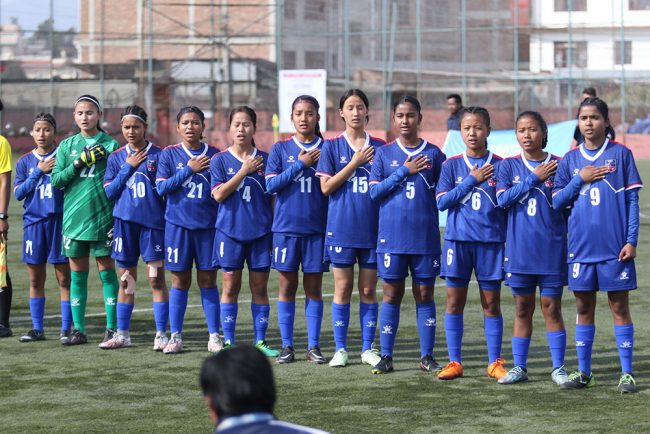 साफ यू-१६ महिला फुटबल:  नेपालको सामना भारतसँग