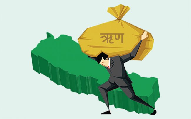 थपेको थप्यै ऋणमाथि ऋणः पुग्यो २३ खर्ब ८६ अर्ब