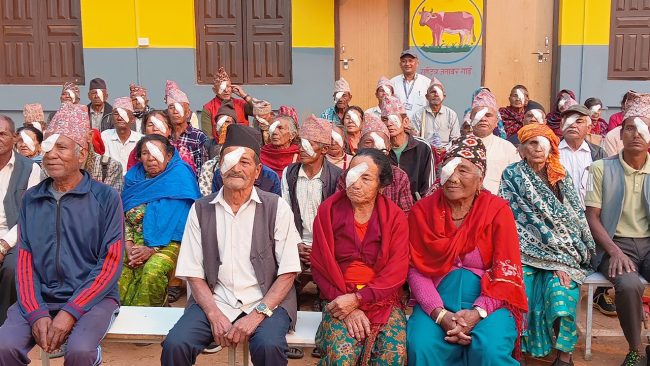 निःशुल्क आँखा शिविरबाट एक हजार लाभान्वित