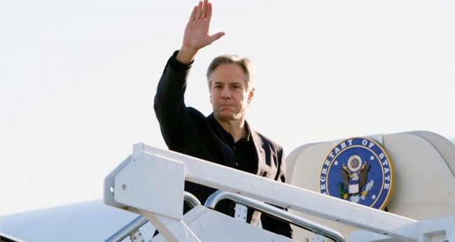 अमेरिकी विदेशमन्त्री सांघाई पुगे, चीनलाई चेतावनी दिन सक्ने