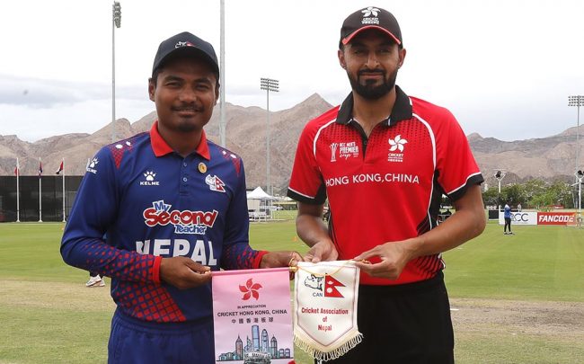 हङकङविरुद्ध नेपालले टस जितेर पहिला ब्याटिङ गर्दै