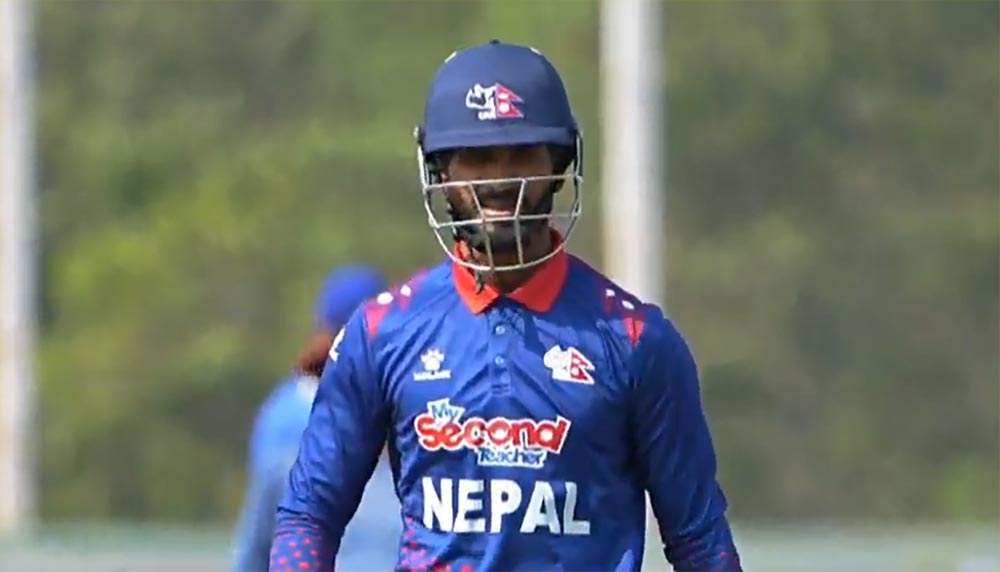 नेपालले गुजरातलाई दियो १८२ रनको लक्ष्य
