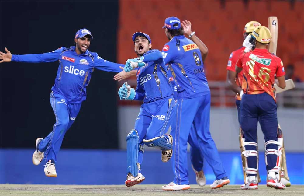 आइपिएलमा मुम्बईले पञ्जावलाई हरायो