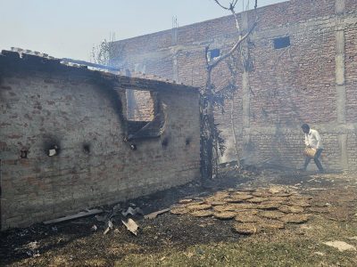 महोत्तरीको मटिहानीमा आगलागी, ९२ घर जलेर नष्ट