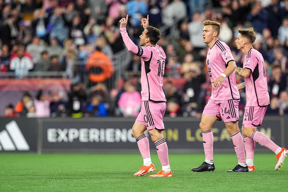 न्यू इङल्याण्डमाथि इन्टर मियामीको फराकिलो जित