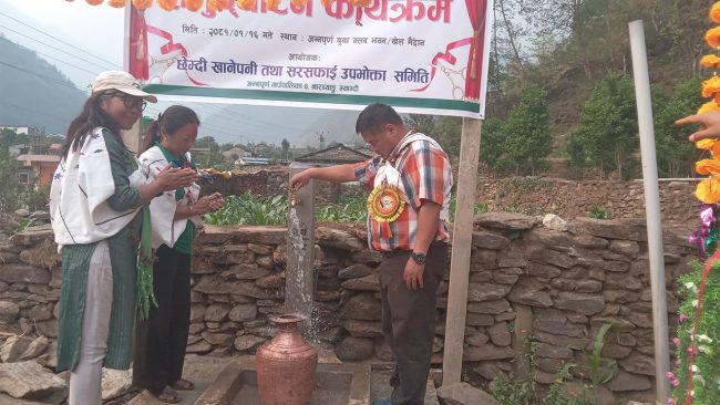 म्याग्दीको अन्नपूर्णमा तीन खानेपानी आयोजना निर्माण