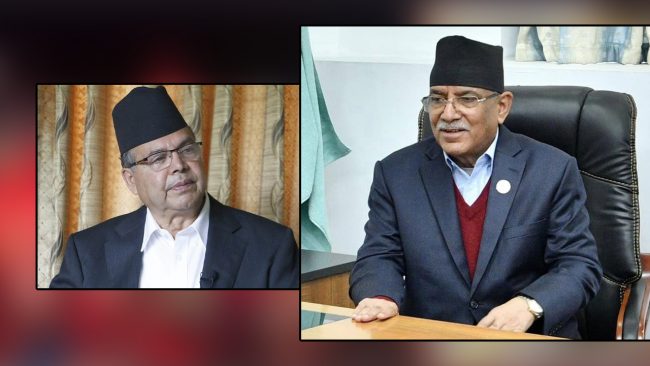 प्रधानमन्त्री प्रचण्ड भेट्न बालुवाटार पुगे वरिष्ठ नेता खनाल