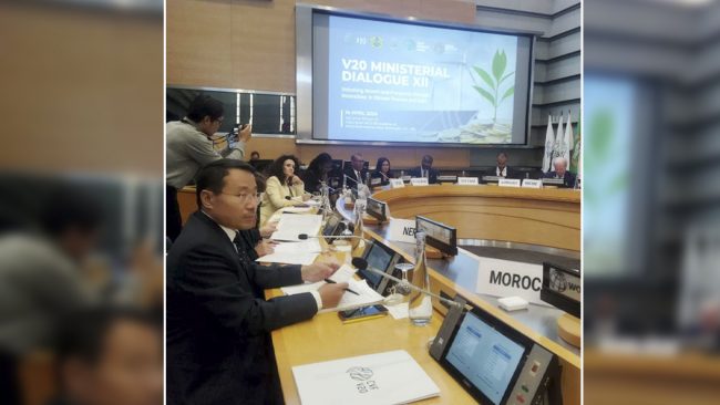 जलवायु परिवर्तनमा हाम्रो योगदान छैन, ठूला देशले क्षतिपूर्ति दिनुपर्छ: मन्त्री पुन