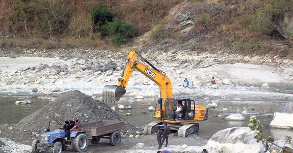 नदीजन्य पदार्थको उत्खननबारे अध्ययन गर्न कार्यदल गठन