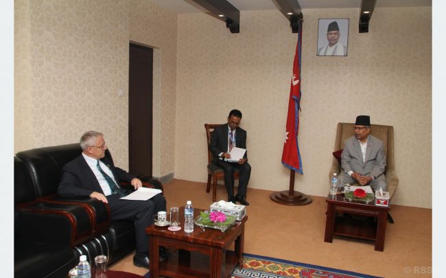 उपराष्ट्रपति यादवसँग इजरायलका राजदूत गोल्डबर्गरको भेटवार्ता