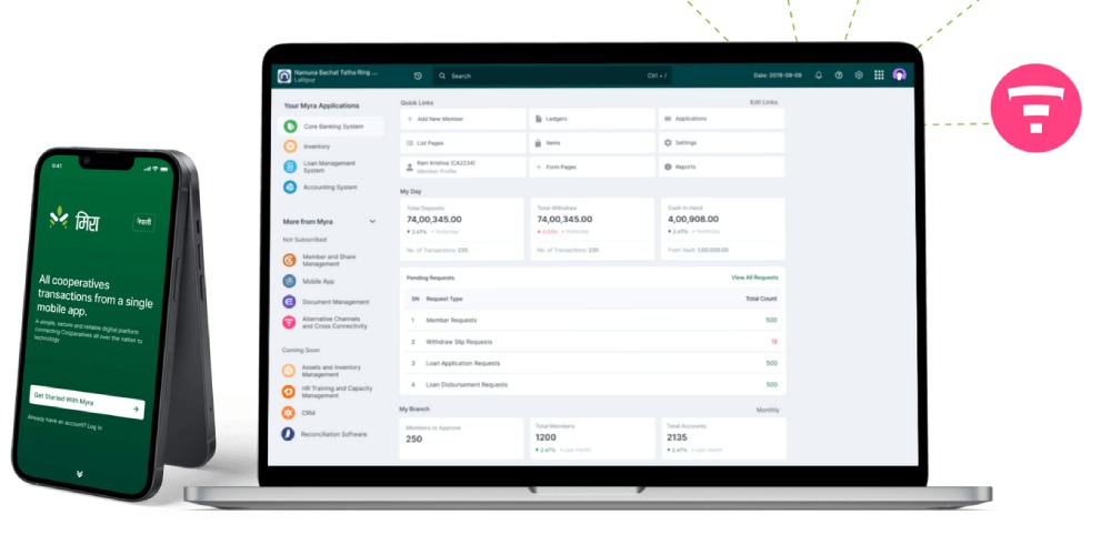 सहकारीलाई डिजिटलाइज गर्दै मिरा सफ्टवेयर