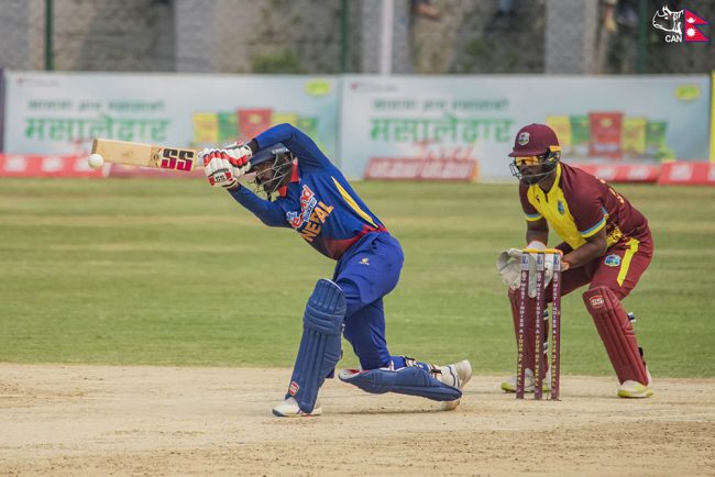 वेस्ट इन्डिज ‘ए’ विरुद्ध अर्धशतक बनाएर आशिफ आउट