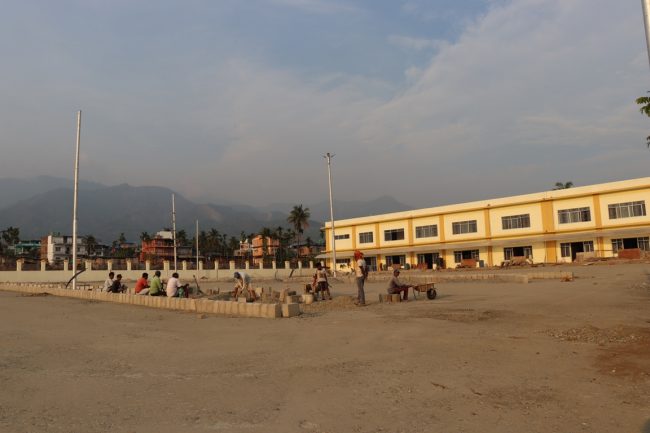 निर्माणाधीन धरान बसपार्कको काम अन्तिम चरणमा