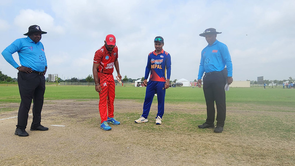 हरिकेन्सविरुद्धको पहिलो अभ्यास खेलमा नेपालको संघर्षपूर्ण जित