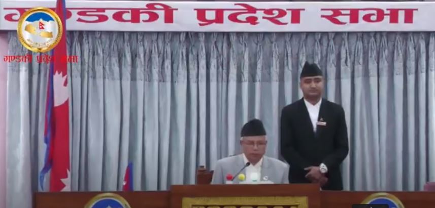 सभामुखको भोटसहित गण्डकीका मुख्यमन्त्रीलाई विश्वासको मत, कांग्रेसको नाराबाजी