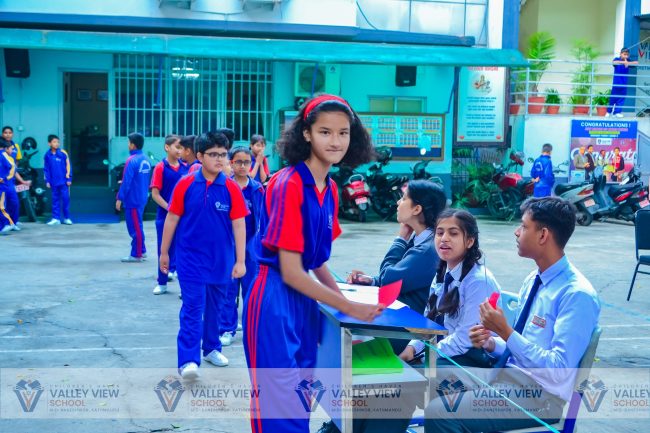 भ्याली भ्यु स्कुलमा निर्वाचनको अभ्यास