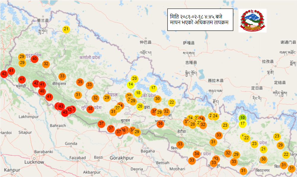सुदूरपश्चिम र लुम्बिनीमा अत्यधिक गर्मी, तातो लहरबाट बच्न अपिल