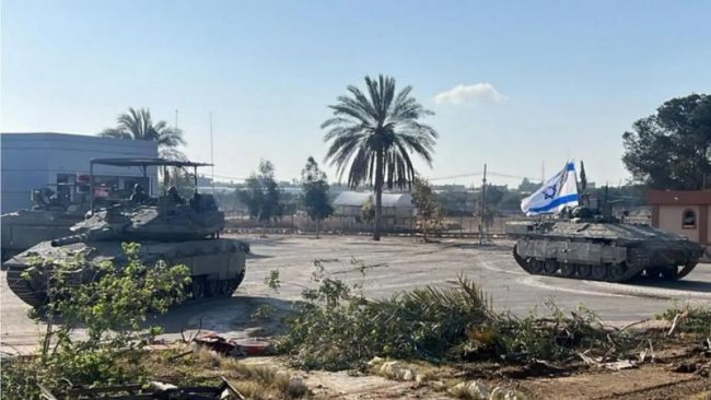इजरायली सेनाको दावी – ‘गाजातर्फको रफाह सीमामा हाम्रो नियन्त्रण छ’