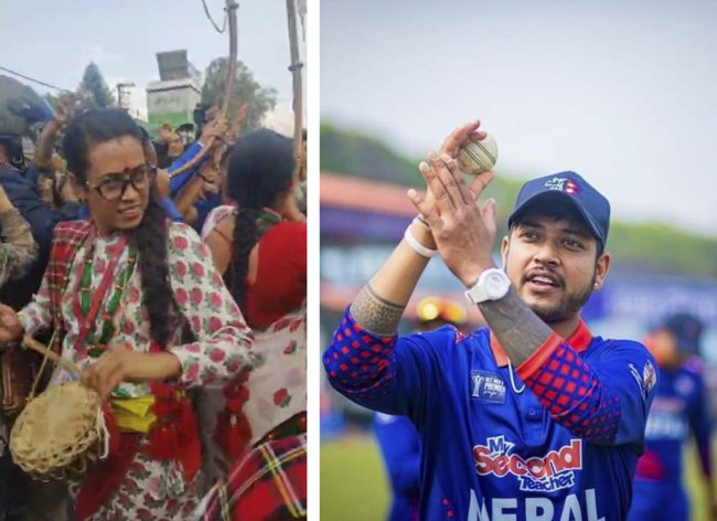 पञ्चेबाजा बजाएर सन्दीपलाई समर्थकको स्वागत