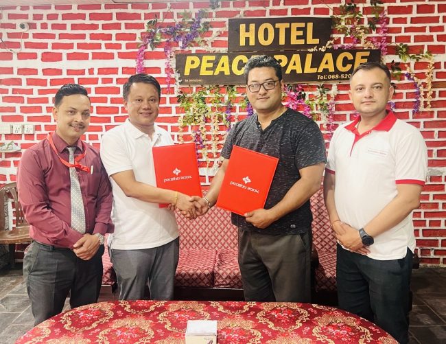 प्रभु बैंक- न्यु होटल पिस प्यालेस र होटल दि राजन बाग्लुङबीच छुट सम्झौता